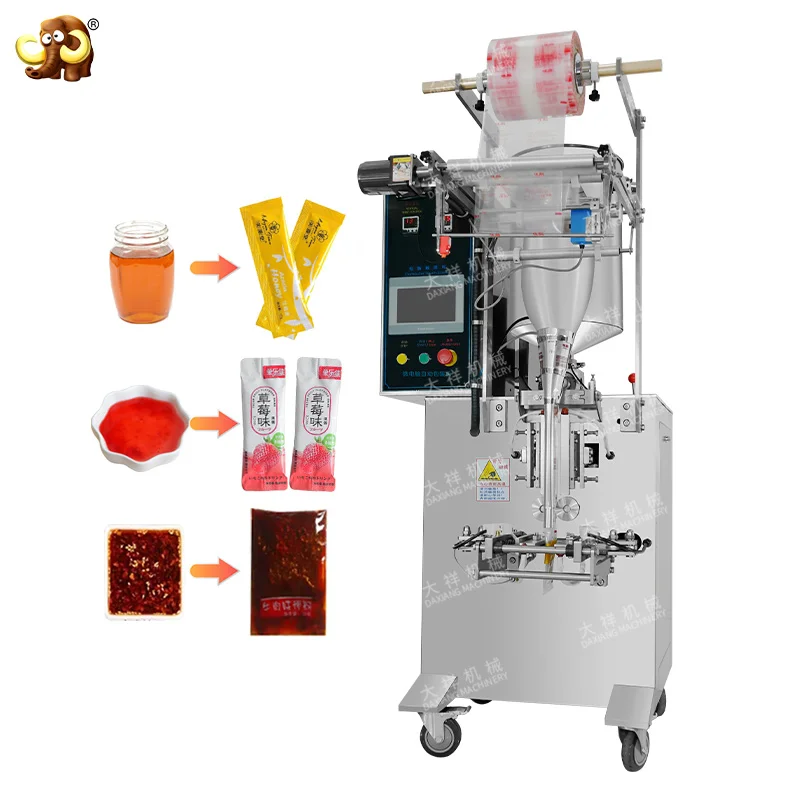 DXB-100J Fast Speed Auto Jam Ketchup Chilly Sauce Peanut Butter Plastic Bag Packing Machine