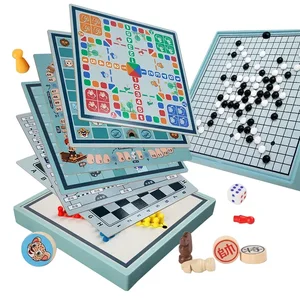 Hot Wholesale Magnetic Children's Checkers Flying Checkers Animal Gobang for Kids Magnetic Chess Games Board Educational Toys