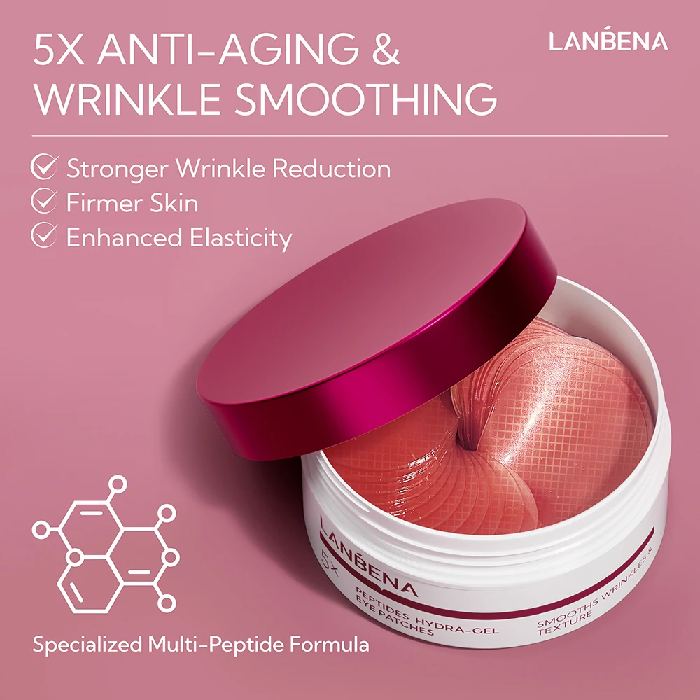 LANBENA Hot Selling Firming Dark Circles Hydrogel Gel Collagen Eye Patch Mask Pads manufacture