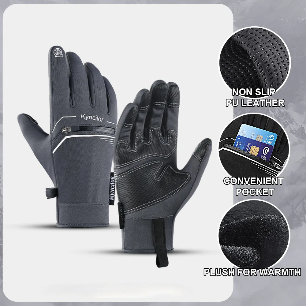 Wholesale Waterproof Winter Gloves Padded Warm All Fingers Touch Screen