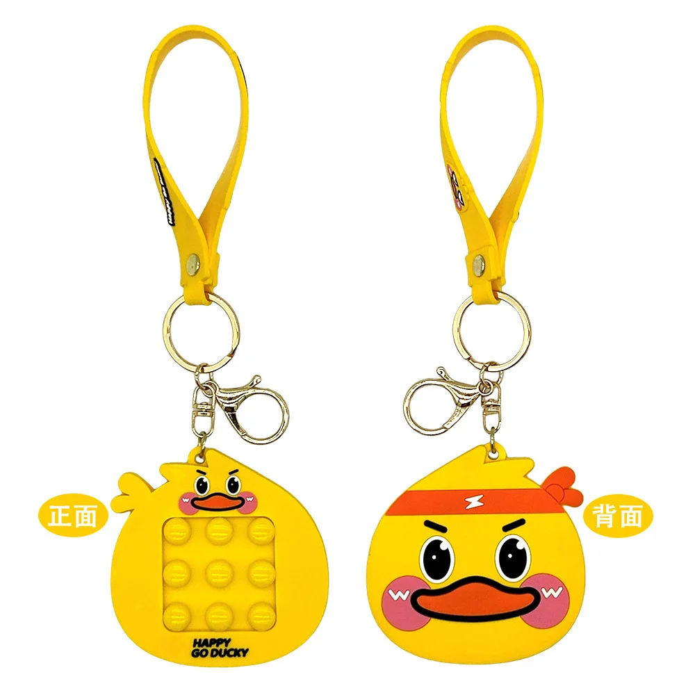 Unai 4 Colors Popet Keychain Creative Keychain PVC Cute Rabbit Keyring
