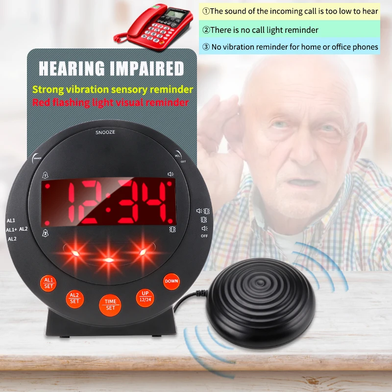 wecker vibration gehörlose Blitzlichtwecker Time Flash von Humantechnik für Schwerhörige main image 1