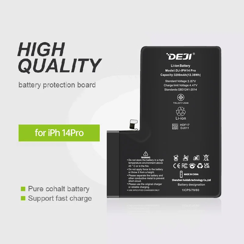 DEJI A2650 Grade AAA Lithium Ion Battery for iPhone 14 Pro