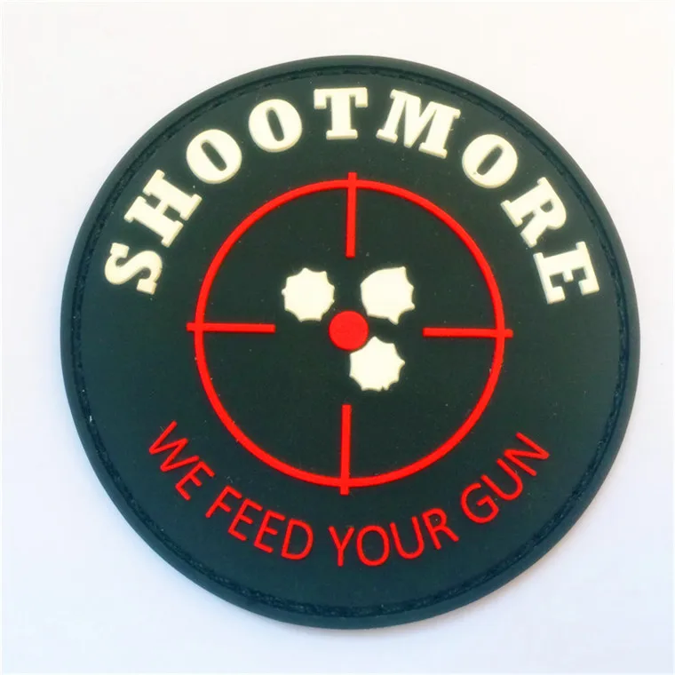 Factory Custom logo 3d Soft Rubber Patch Silicone Heat Transfer 2D/3D Embossed  Small Mini PVC Rubber Patches 3d Rubber Patch