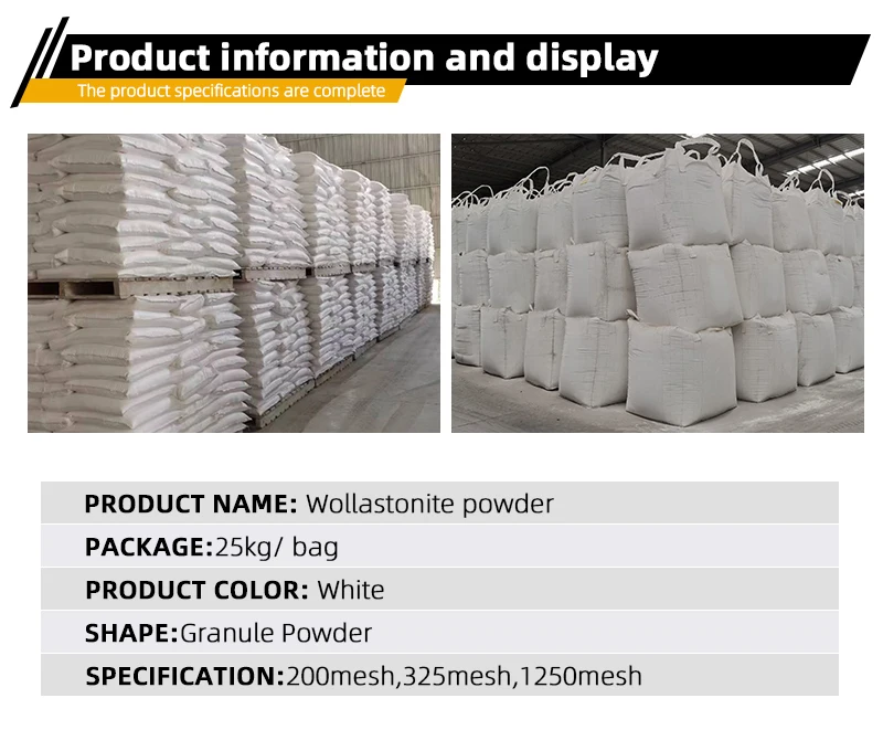 Factory wholesale white acicular wollastonite for deck paint ceramic rubber industry supplier