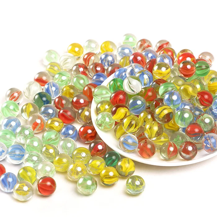 China Factory 17mm 19mm 22mm 25mm Rounds Glass Marbles For Kids Toys