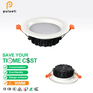 PULUOTI Premium Recessed Full-spectrum LED Aluminum Downlights 90mm Cut Ultra-thin Profiles Modern Indoor Use High CRI Durable