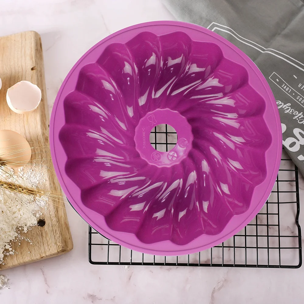 Silicone Bundt Cake Pan, Silicon Cake Molds For Baking,BPA Free,9