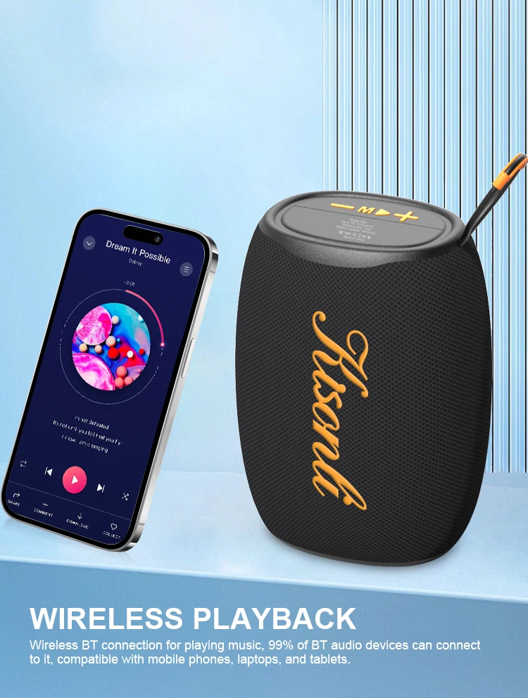 Kisonli K20 High Bass Blue Tooth Tws Small Dj Speaker