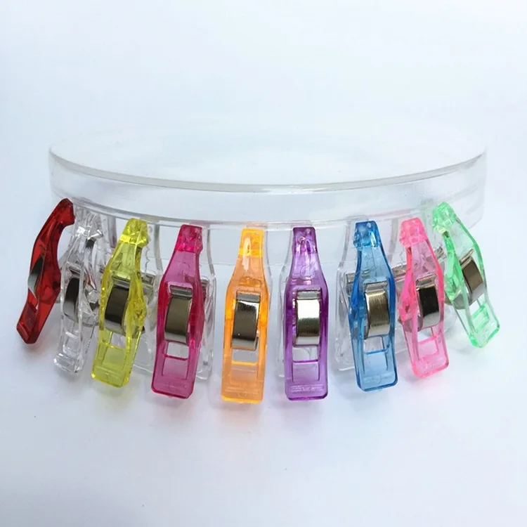 Wholesale Random Color Customized Japanese Quilter Clips Plastic Sewing Clips for DIY Crafts Quilting Supplies