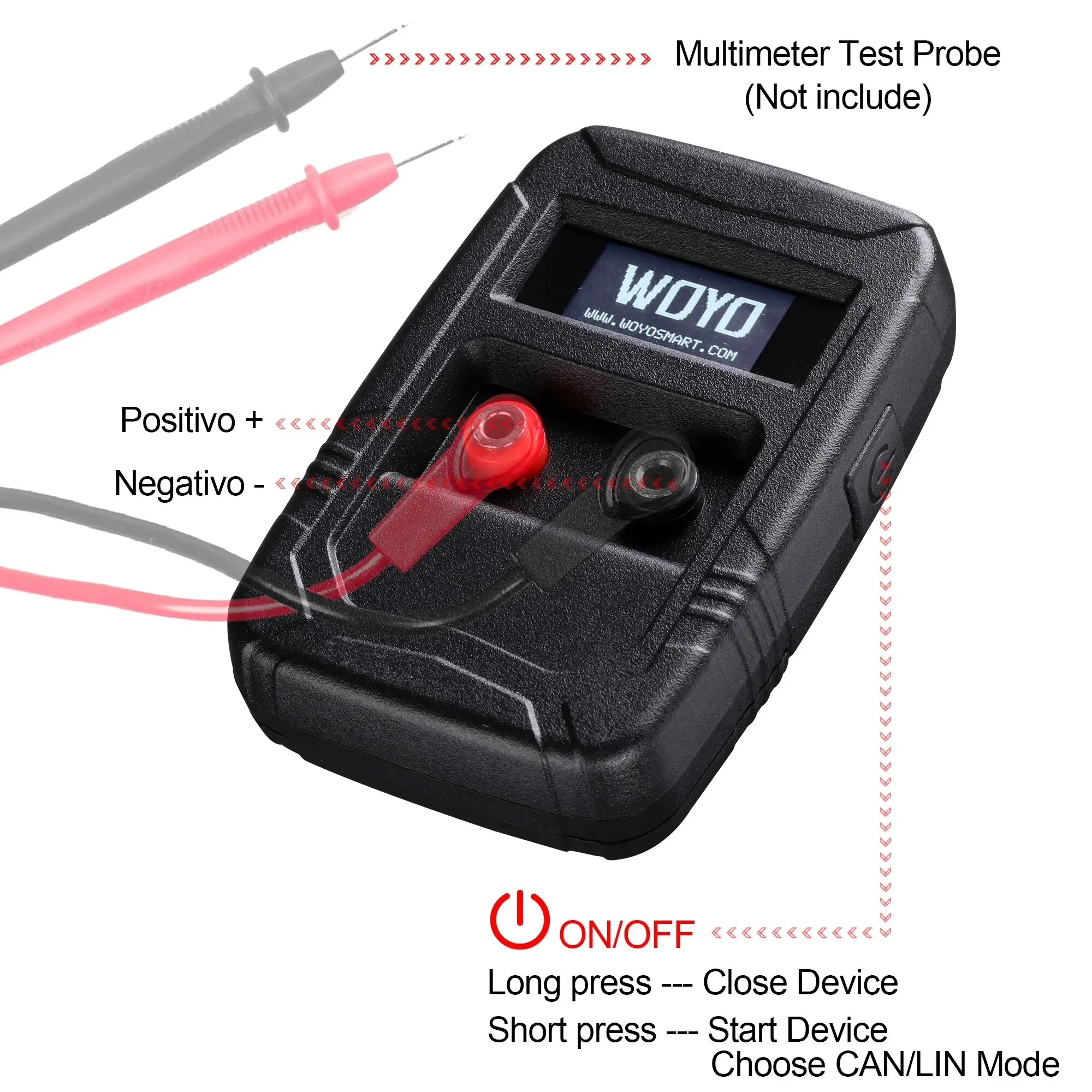 WOYO PL007 CAN BUS Analyzer LIN Tester Diagnostic Tools Read Baud Automatic Recognize CAN-H/CAN-L, Display Bit Error Rate Tester