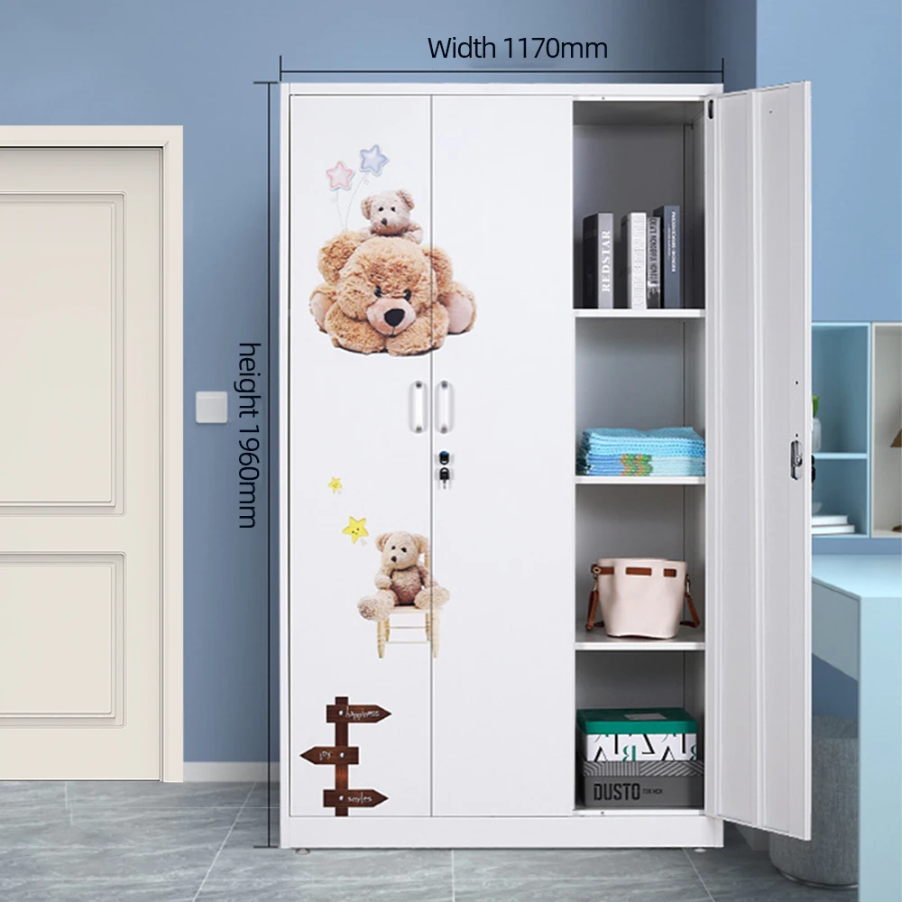 Metal Sliding Door Wardrobe Storage Cabinet DIY Balcony Ark