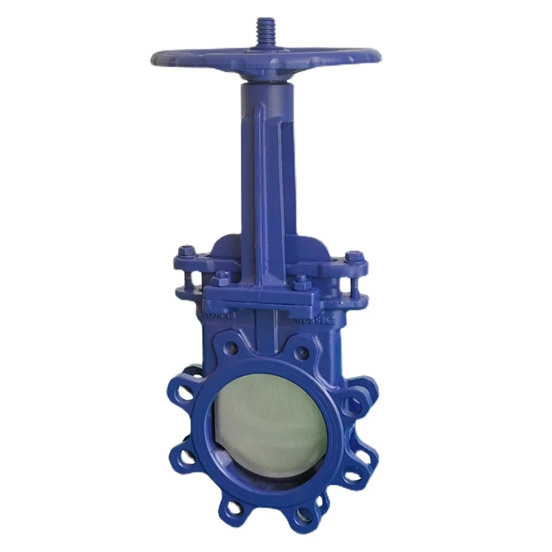 Cast Iron Stock Paper Pulp Plunger Slide Gate Valve Handwheel Operated  Slurry Wafer Knife Gate Valve