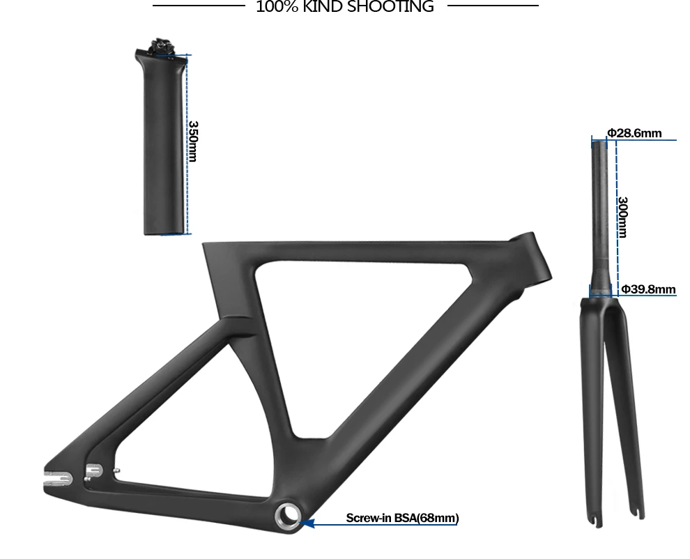 Factory Discounted Price Tracked Frame Road Bike Parts Frame T800 Full Carbon Fiber Road Frame