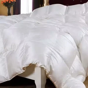 2026 High Quality Goose Down Duvet Winter Warmful Blanket Luxury Cotton Fabric Quilt Queen/King Size