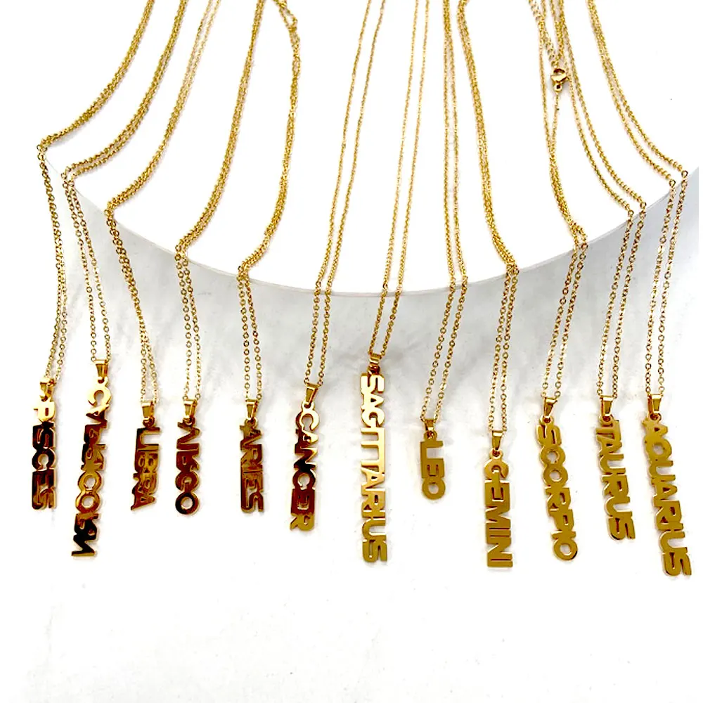 Wg090a Ciondolo Oroscopo Impermeabile In Acciaio Inossidabile - Foto 2