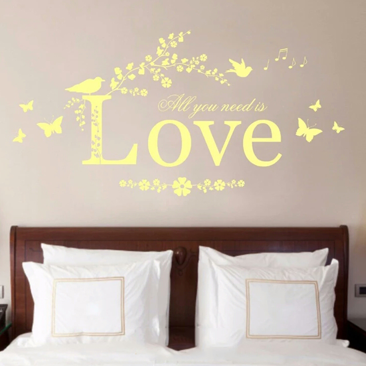
BSCI домашний Декор Гостиная большая любовь съемные водонепроницаемые ПВХ виниловые настенные наклейки украшения 
