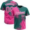 Pink and Teal Green