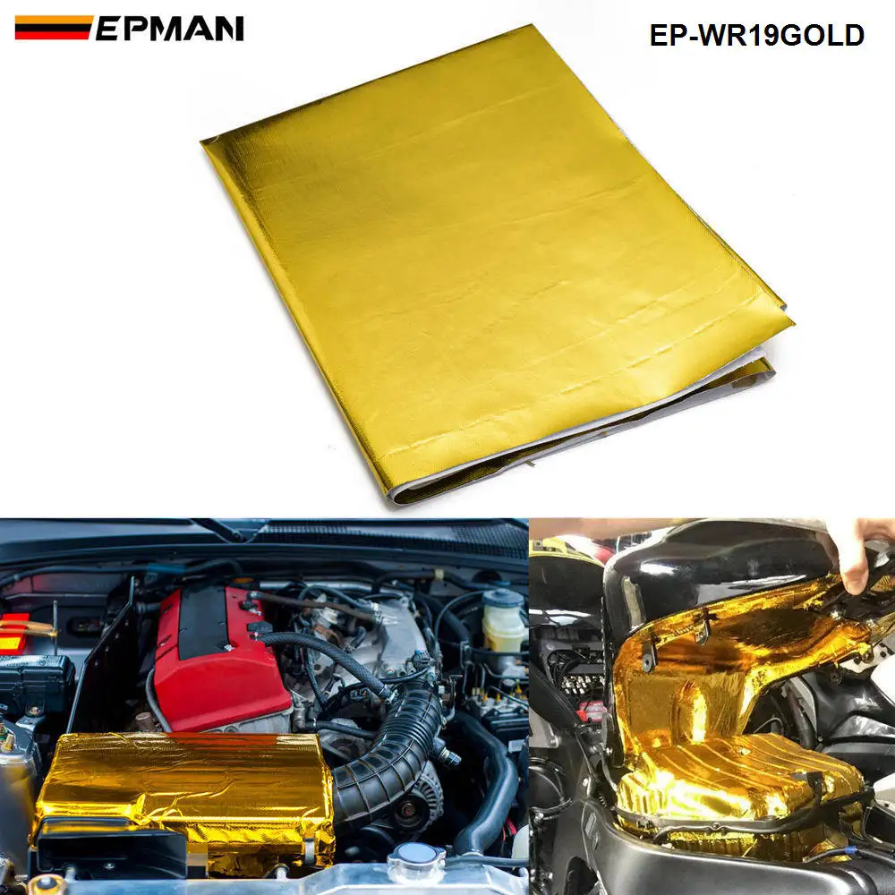 Reflective Gold Heat Shield Wrap Tape – 1m X 1.2m Self-Adhesive High Temp Barrier