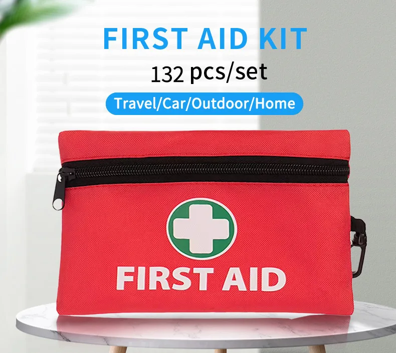 132 Piece First Aid Medical Kit for Car, Home, Office, Travel, Sports ...