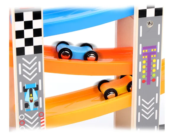 
 Лидер продаж Amazon, детский деревянный обучающий трек, игрушки для поездов, клик, клик, гоночный трек  