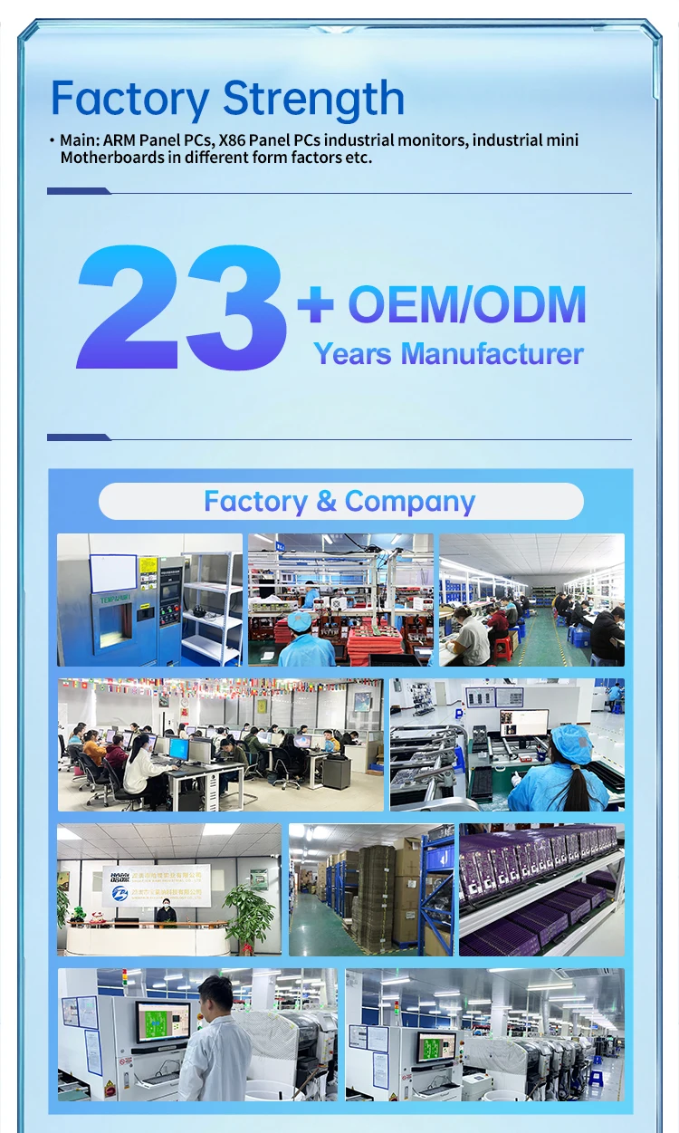 Industrial Capacitive Touch Panel PC 8-21 Inch Android Linux Wall-Mounted Embedded FCC CE for Factory Automation Kiosk