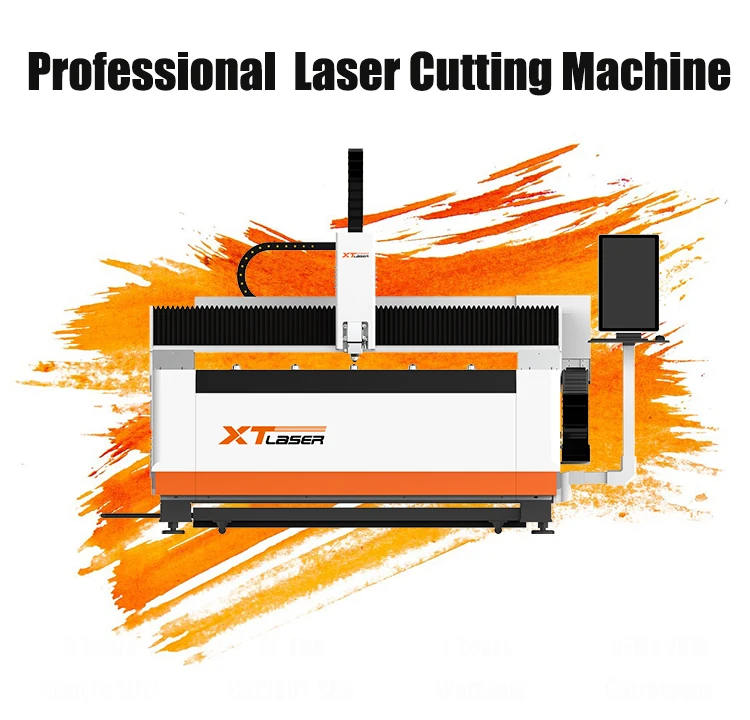 XT LASER DXF Metal PLT Dwg BMP Fiber Laser Cypcut  Laser Cutting Machines 1530 Open Type SS CS Cutting