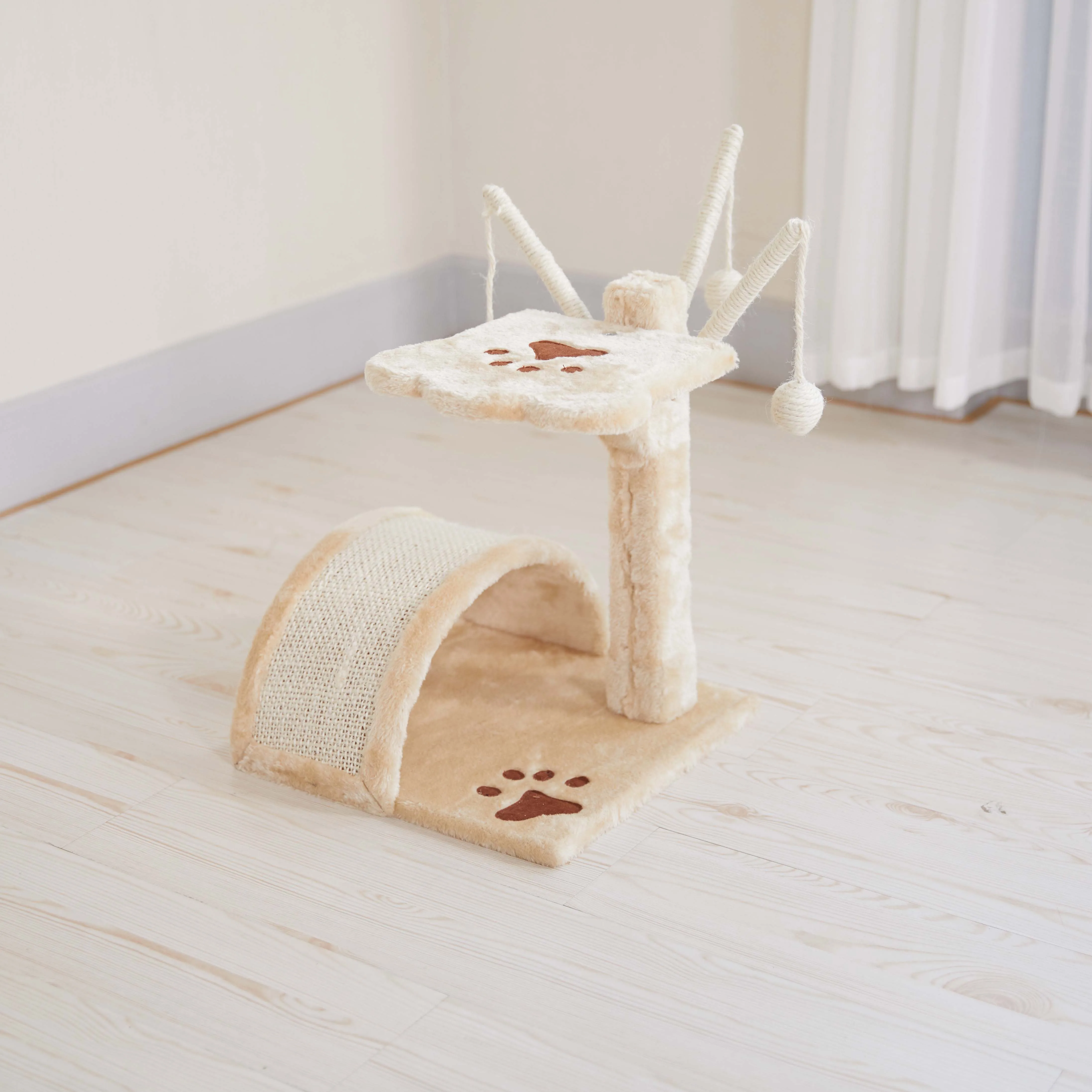 Cat Climbing Rack Small Solid Wood Cat Rack Tree Integrated ...