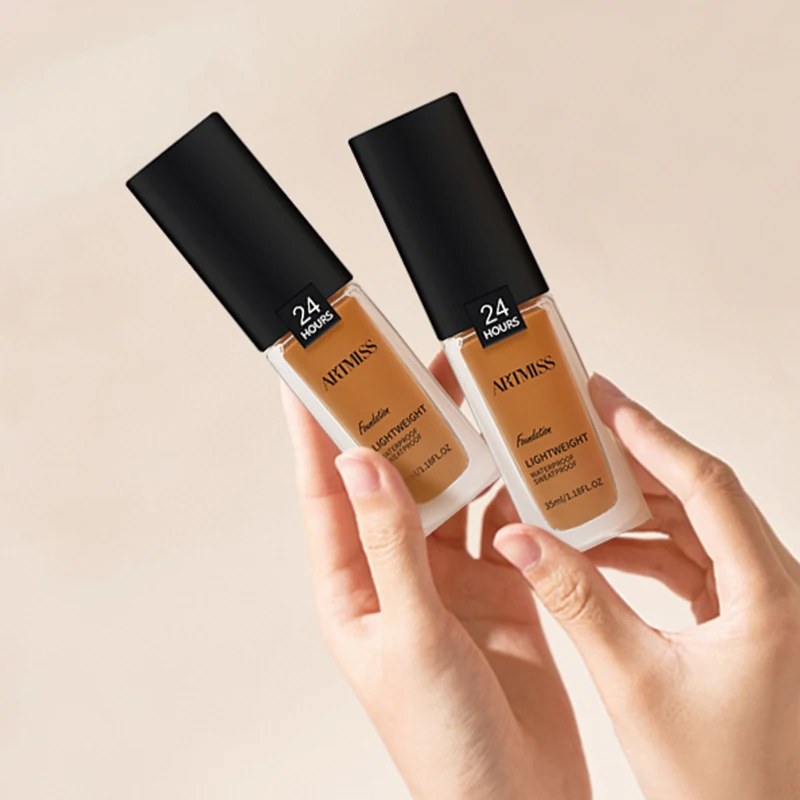 10 Color High Quality Foundation Makeup Sample Liquid Full Cover Long Lasting Private Label Matte Waterproof Make up Foundation