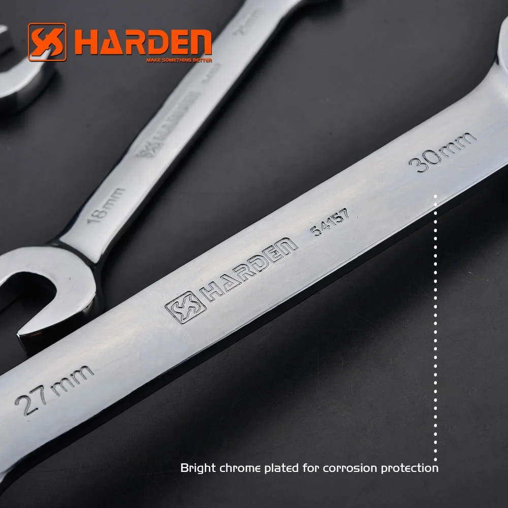 HARDEN Professional Tool Chrome Vanadium Auto Repairing Universal Double Open End Wrench Set