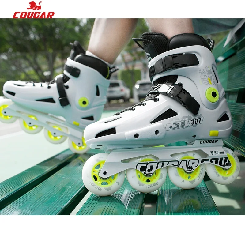 Cougar Mzs307c Patines Inline Roller Skates Shoes For Adult Men Female  Urban Free Skating Shop Club - Buy Cougar 307c Skates,Slalom Roller Inline  Skate,Hard Boot Freestyle Slalom Inline Roller Skate For Adult