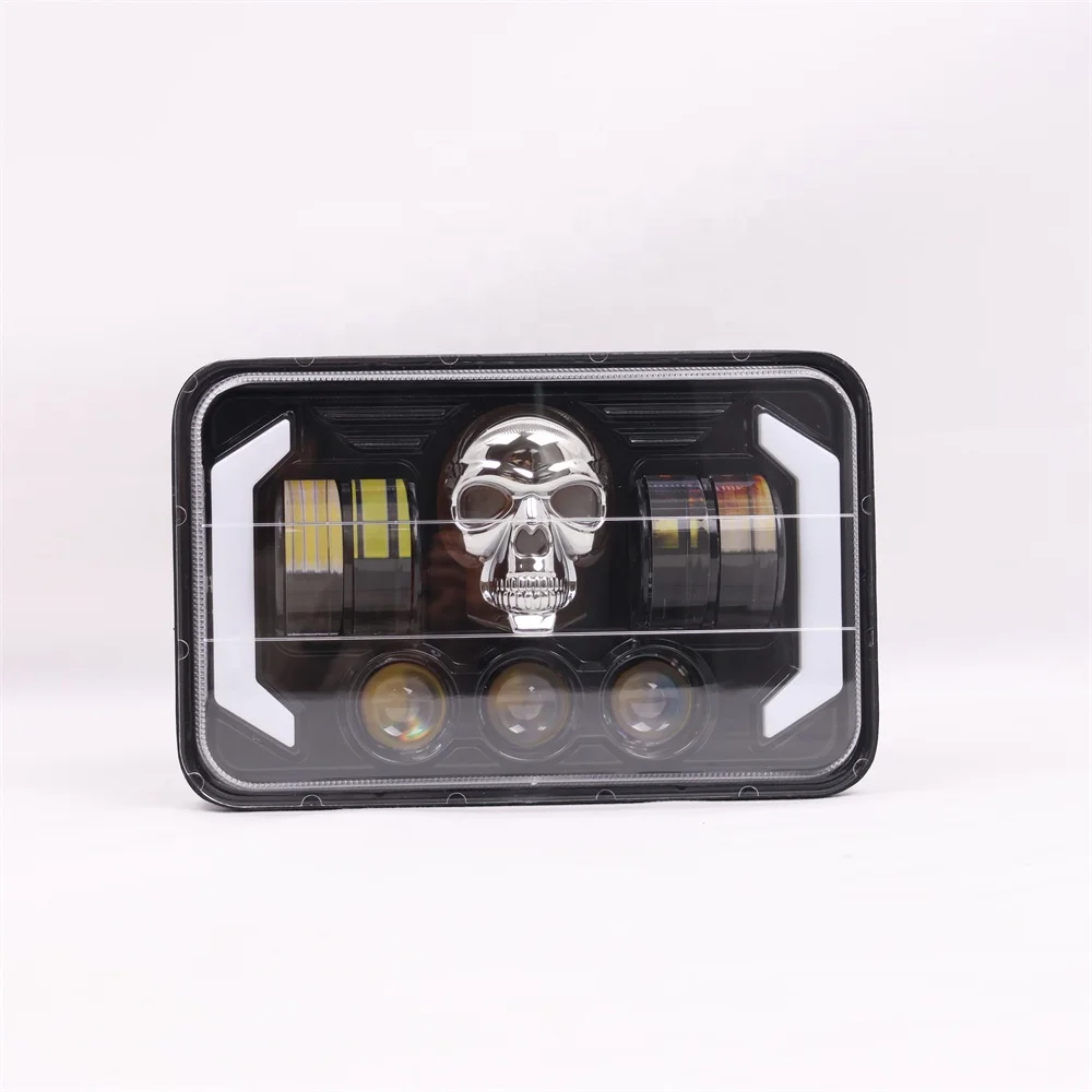 TIYPEOR 5 Inch LED HeadLight Square LED DRL HeadLamp for Jeep Wrangler Off-road Vehicle DRL Motorcycle Car Light