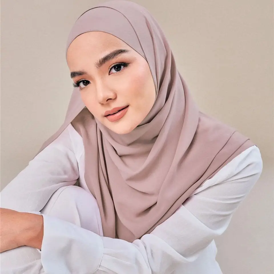 Shop Our Heavy Chiffon Hijab Scarf for Women Solid Color