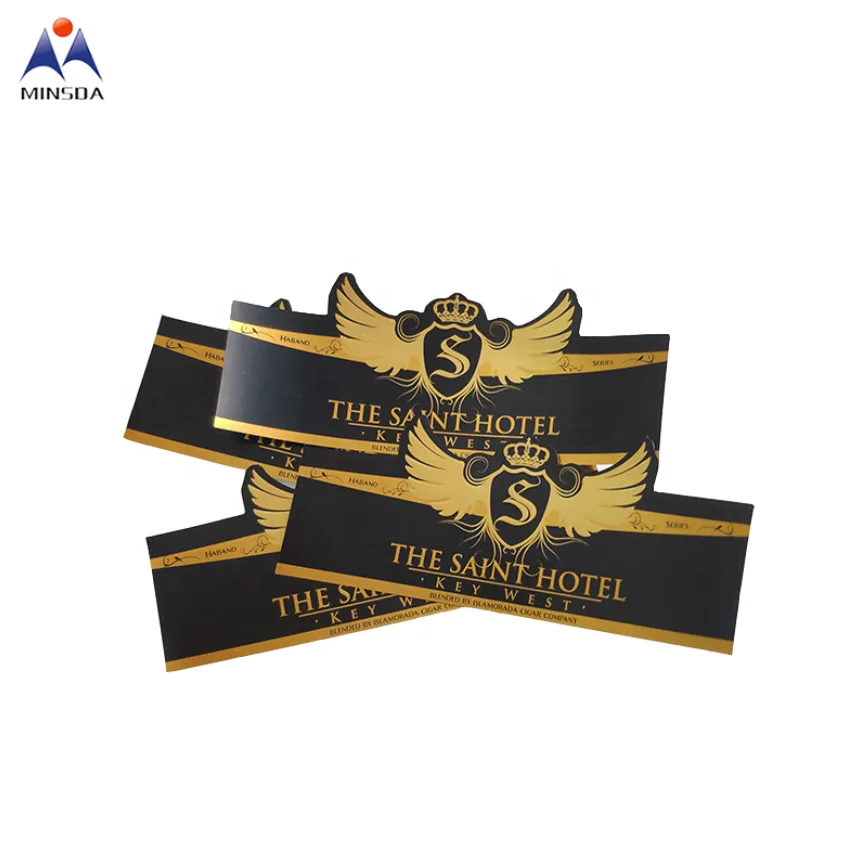 minsda高品质定制豪华雪茄标签私人乐队金印雪茄贴纸标签 - buy cigar