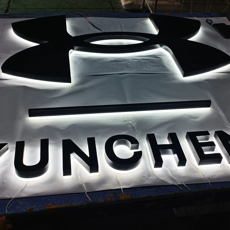 Business Sign Board Logo Office Indoor Outdoor Backlit Illuminated Company Business Signage Wall