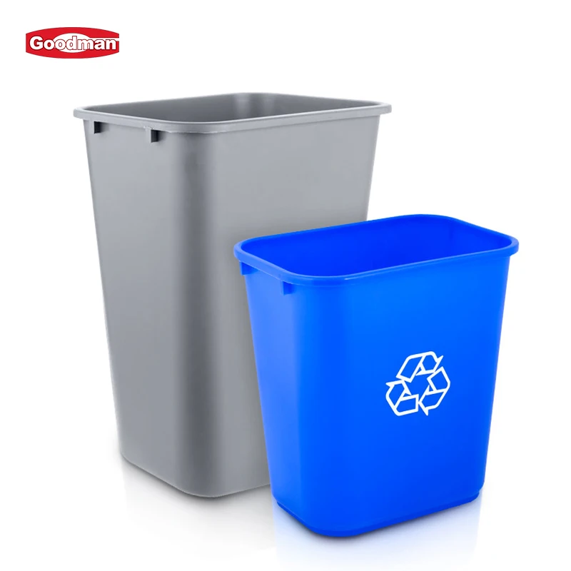 26 Liters garbage bin wholesale plastic trash cans blue waste bin