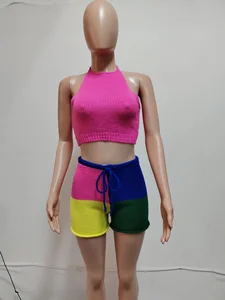 Dropshipping American Clothing 2026 Wholesale New Arrivals Knitted S-XL Two Piece Pants Set Women