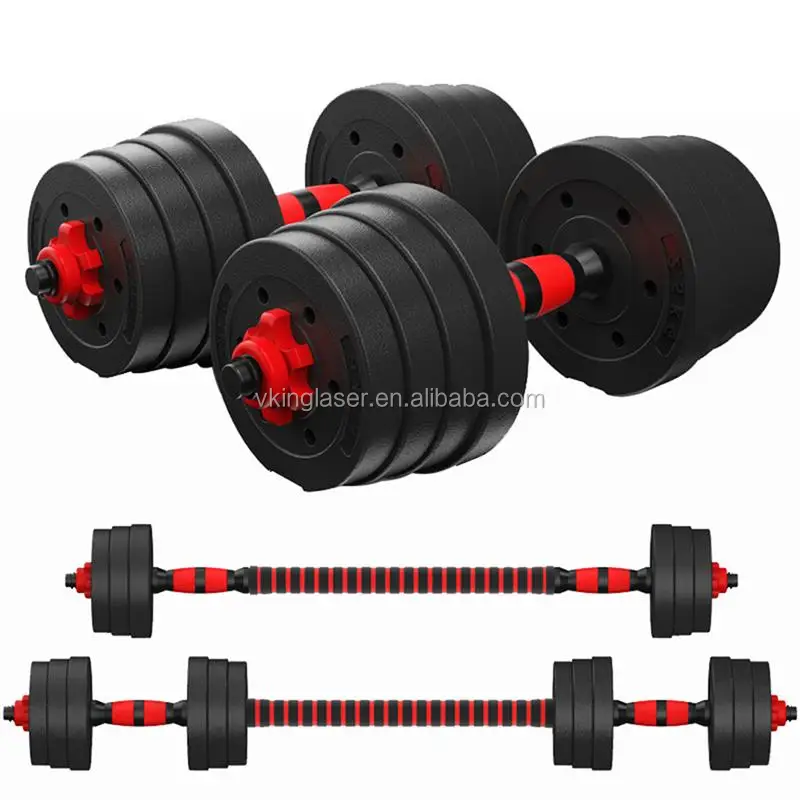 22lb-88lb Printasaurus Barbell Weight Set Adjustable Dumbbell Male and Female Fitness Free Weight Dumbbell Set with Connecting Rod can be Used as a Barbell for Home Fitness and Exercise Training 