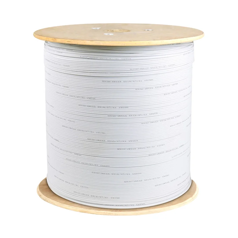 FTTH INDOOR 1CORE 1F G652D G657A1 FTTH FIBER OPTIC FLAT DROP CABLE 1KM