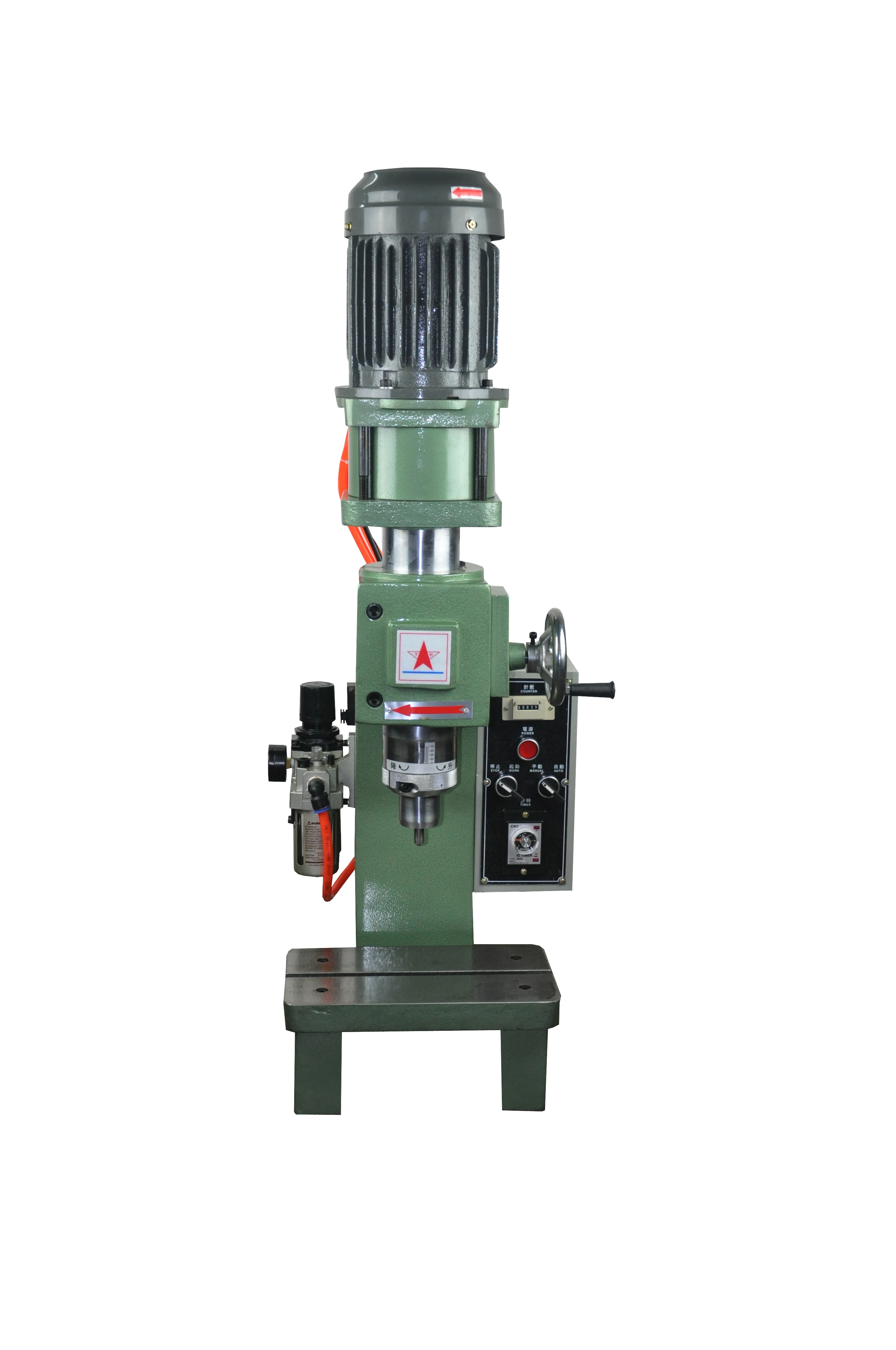 Low Cost  USUN Model :UYH-143   Paper Hinge Joint Fence Pneumatic Spinning  Riveting Machine  for Sale