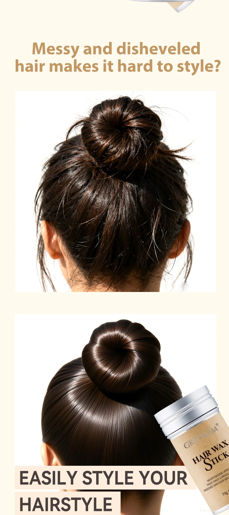 For OEM Organic Strong Hold Hypoallergenic Vegan Alcohol-Free Silicone-Free Hair Cream(pic2)