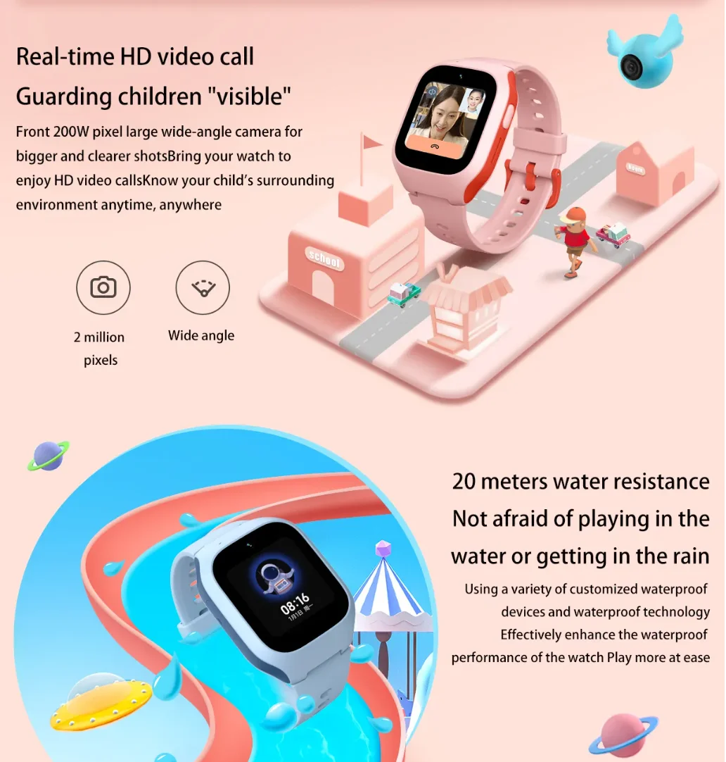 Xiaomi New Mi Rabbit Children's Phone Watch 5C Nine Heavy Precision Positioning 900mAh Large Battery 20m Waterproof