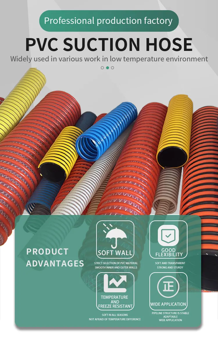 China Manufacturer Flexible Plastic Pvc Heavyduty Spiral Corrugated