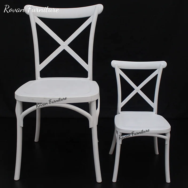 Event X Back Cross Back Chair White Pp Resin Plastic 2023 New Good Quality Wedding Dining Room Furniture Modern Hotel Chair