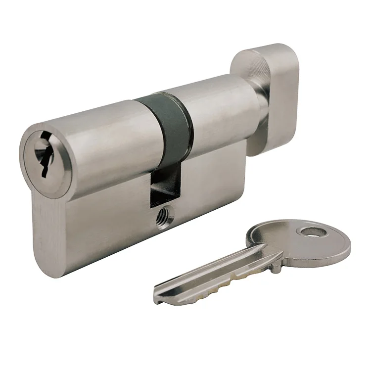 Euro Door Lock SILVER NICKEL 45/55mm 3 Keys Anti Drill Pick Bump Snap PVC uPVC 