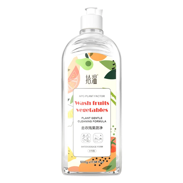 Eco Friendly 500ml Lemon Plant Based Dish Washing Liquid Organic Fruit And Vegetable Wash Detergent