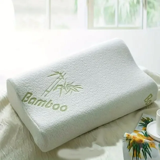 New Wholesale Orthopedic Cervical Sleep Memory Foam Pillow Bamboo Fabric Back Support Pillow with Rectangular Shape Bed Cushion