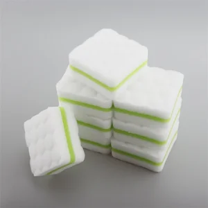 Professional Manufacturer Nano Cleaning Sponge Hot Pressed Melamine Sponge With Pu Sponge