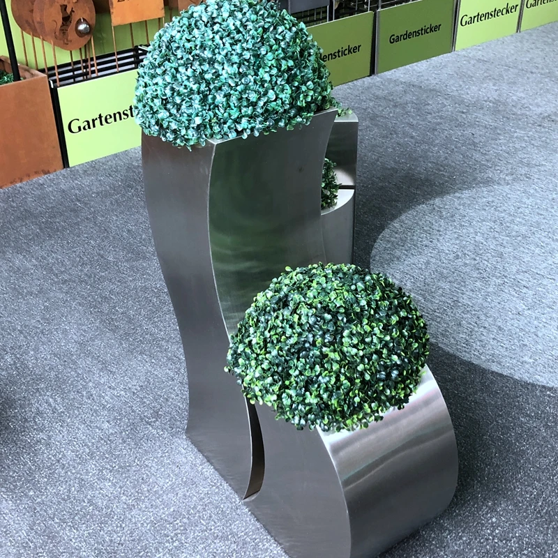 Фонтан-водопад из нержавеющей стали для украшения сада и