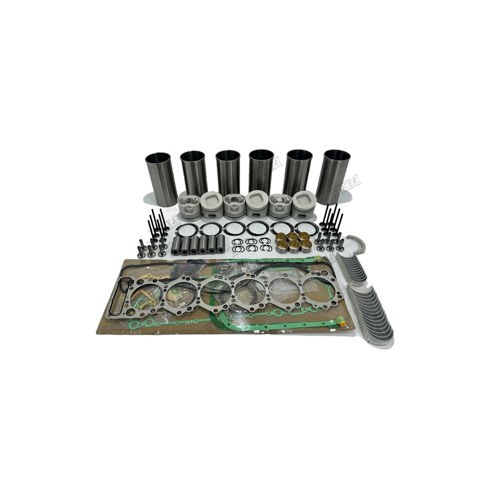 Overhaul Repair Kit With Valves Bearings Cylinder Liner Piston Rings Full Gasket Kit for Isuzu 6SD1 Heavy Equipment Engine Parts